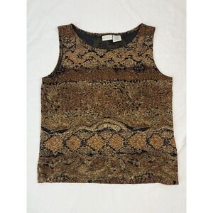 White Stag Stretch Y2K‎ Womens Sleeveless Multicolor Blouse Size Large (12/14)